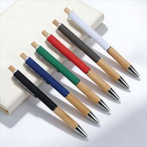 Bamboo Multicolor Metal Ballpoint <b>Pen</b> with logo Business Signature Metal <b>Pen</b> Black Custom <b>Pen</b> Suitable for Corporate Event Gifts - Product Image 1