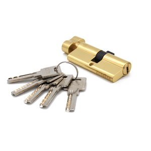 กุญแจล็อคทรงยุโรปแบบเดี่ยวขนาด 70 มม. พร้อมปุ่มกดทองเหลือง 5 ปุ่ม สำหรับประตู - Product Image 2