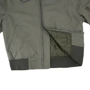 Km özel profesyonel açık taktik tarzı yeşil rüzgar geçirmez kış ceket kalınlaşmak uçuş ceket erkekler için