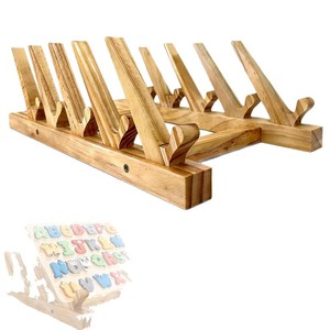 Cross-border wooden puzzle stand, porcelain <b>plate</b> display <b>rack</b>, picture book and photo divider storage <b>rack</b>, oil painting and - Product Image 5