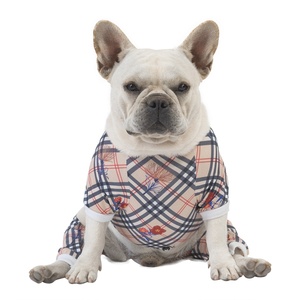 CuteBone-ropa de moda para perros, pijamas suaves de <span class=keywords><strong>Gingham</strong></span> personalizados para mascotas, venta al por mayor - Product Image 2