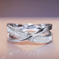 Vente chaude 925 Argent Moissanite Hommes Anneau Large Bande Conception Transfrontalière Bijoux pour la Fête ou l'Usage Quotidien