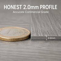 Revêtement UV anti-rayures, sol en vinyle à dos sec, planches LVT de 2 mm, planches de sol en PVC à coller pour la cuisine et la salle de bain