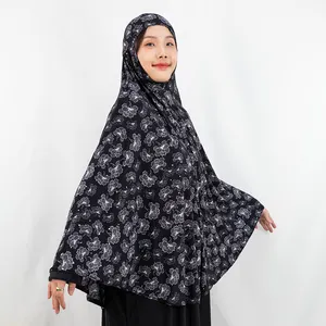 MC-1608热卖女性祈祷头巾连衣裙迪拜穆斯林Khimar Jilbab头顶定制阿巴耶穆斯林祈祷连衣裙