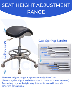 Tabouret ergonomique de dentiste avec coussin en forme de selle, mobilier médical pour clinique, laboratoire et bureau - Product Image 3
