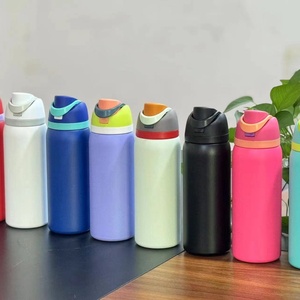 <b>Hot</b> Sell on 19oz 24oz 32oz Fitness Water Bottle Insulated Stainless Steel Water Bottle with Straw for Sports Yoga Bottle - Product Image 2