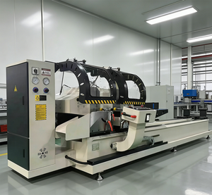 Machine de découpe à double tête 450 mm pour fenêtres et portes en aluminium, <span class=keywords><strong>PVC</strong></span> et UPVC, avec protections, prix usine - Product Image 2