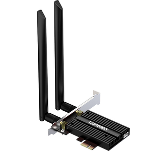 <span class=keywords><strong>Intel</strong></span> <span class=keywords><strong>AX210</strong></span> 5374Mbps อะแดปเตอร์การ์ดเชื่อมต่อเครือข่ายไร้สาย WiFi6E BT5.2ภายนอกสำหรับ PCIE-16X/4X/8X/ช่องเสียบ1X-COMFAST - Product Image 1