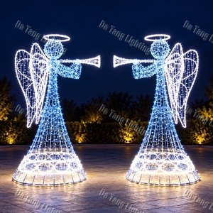 Outdoor Christmas Angel with Trumpet for City Streets Theme Parks Hotels Shopping Malls and Festive Entrance Displays - Product Image 5