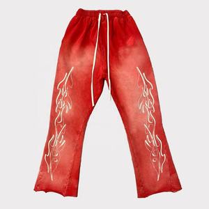 Pantalones de Chándal de Felpa Francesa de Alta Calidad, Estilo Vintage, con Estampado Personalizado, Estilo Urbano, Corte Acampanado - Product Image 6
