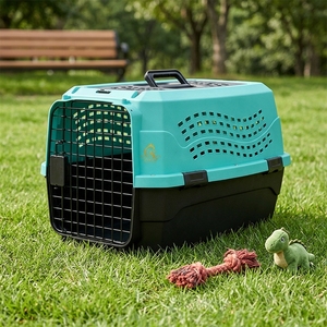 Eur Pet Eur Pet Meilleure vente : Cage de <span class=keywords><strong>transport</strong></span> portable pour chats en matériau PP robuste, pour l'extérieur, style et motif solides - Product Image 5