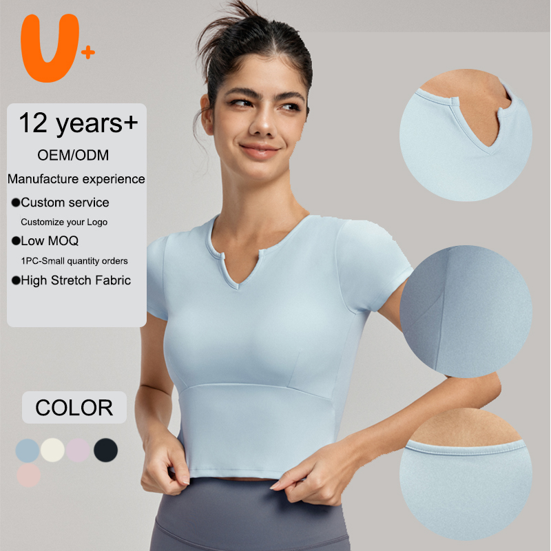 Yoga Shirts High Elastic Lightweight Yoga T Shirt Women's Sportswear Breathable Comfortable Gym Fitness Women Yoga T Shirt