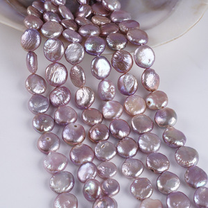 Perlas Barrocas de Agua Dulce de Zhuji, 13-15 mm, Blancas, Tipo Patata, Perlas Sueltas, Color Morado Natural - Product Image 1