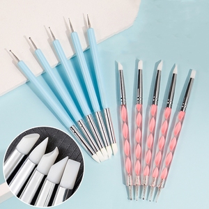 5 pièces/ensemble stylos de pointage Nart à double tête stylos évidés à sculpture à double usage et stylos de gaufrage - Product Image 2