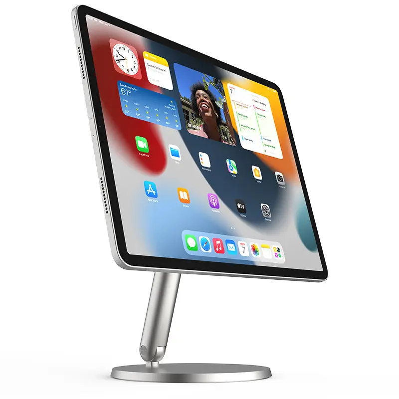 IPad Pro için manyetik Stand güçlü mıknatıslar kalın Metal 360 rotasyon