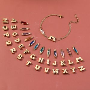 Pulseira de Letras em Forma de Flor com Zircônia Colorida DIY Lateefah, Presente com Certificado CE - Product Image 1