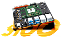 D-Robotics RDK S100 80 TOPS AI Carte de développement robotique avec MCU intégré pour IA embarquée, vision par le bas de la tige (SLAM), vision à bord (Edge Vision), VLA et kit de matériel intelligent