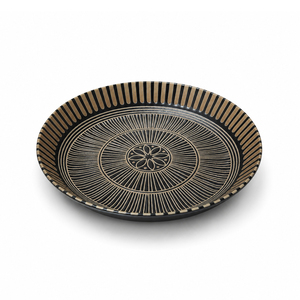 Assiettes japonaises polyvalentes de taille moderne, simplicité noire, en céramique pour restaurant, pour pâtes - Product Image 1