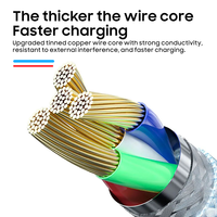 1M 2M Nylon trenzado PD 60W Cable USB 3,0 Cable de datos de carga con caja Fast 5A para IOS Pure Copper Type-c a Type-c