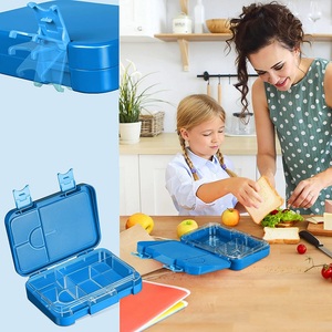 Vente en gros à prix réduit, boîte à lunch scolaire Tritan à 4 ou 6 compartiments, boîte à <span class=keywords><strong>bento</strong></span> pour enfants <span class=keywords><strong>sans</strong></span> <span class=keywords><strong>BPA</strong></span> - Product Image 5