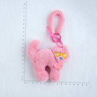 Porte-clés en peluche douce 3D en forme de chat, pendentif pour sac à dos, cadeau promotionnel