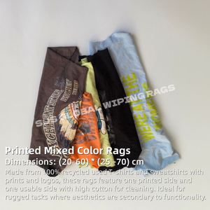Trapos de algodón industriales de colores mezclados, trapos de desecho, trapos de camiseta mixtos, trapos recuperados para limpieza - Product Image 2