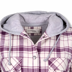 Veste d'hiver à capuche pour <span class=keywords><strong>femme</strong></span> avec logo frontal, fermeture boutonnée, tissu doux en polyester/coton, respirant, écologique, pour l'extérieur - Product Image 6
