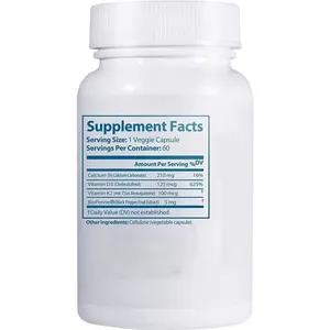 Gmp Gecertificeerd Private Label Vitamine 1000iu D2 En K2 120mcg Capsule Supplement Bot En Hart Gezondheid Voor Dagelijks Supplement