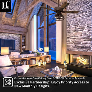 Ventilador de Techo de 122 cm para Interiores, Estilo Rústico, con Luz LED y Control Remoto, Motor de Cobre, Refrigeración por Aire, Venta al por Mayor de Fábrica - Product Image 4