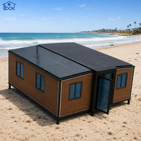 Netzunabhängige Versandcontainer-Häuser Faltbares Erweiterbares Containerhaus 1 Schlafzimmer mit Solarpanelen auf dem Dach für Hotel