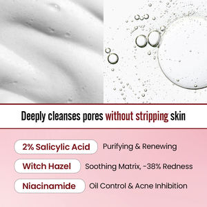 Mousse Nettoyante Visage Naturelle Coréenne à <span class=keywords><strong>l</strong></span>'<span class=keywords><strong>Acide</strong></span> <span class=keywords><strong>Salicylique</strong></span> et Niacinamide – Produits <span class=keywords><strong>de</strong></span> Soin pour la Peau – Nettoyant Moussant pour le Visage – Vente Directe Usine - Product Image 2