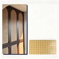 Panneau en résine tissée PETG bambou, imperméable, résistant à l'humidité, panneau composite artistique pour la décoration des murs, des portes, des armoires, taille personnalisée