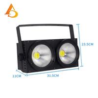AICPOSE Lumière de scène COB 2-en-1 à double faisceau blanc chaud 200W DMX, Projecteur LED COB Blinder pour public