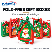 Offre Spéciale : Boîte Cadeau Préformée Robuste, Pliable, Recyclable et Faite à la Main, Auto-érigible pour Emballage de Cadeaux de Noël, Boutiques et Vente au Détail