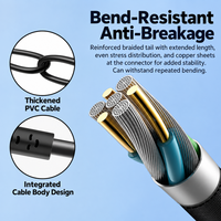 Câble USB Type C haute puissance 240W avec design coudé à 90 degrés, câble de charge rapide 6A pour smartphones, appareils photo, tablettes, ordinateurs portables