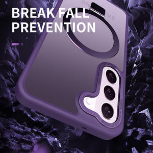 <span class=keywords><strong>Jmax</strong></span> nouveau givré mat magnétique métal béquille antichoc housse de téléphone portable pour Samsung Galaxy S 22 23 Plus Ultra - Product Image 4