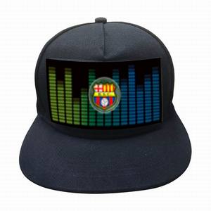 Gorra de Béisbol Negra con Luces LED, Activación por Voz, Música y Luz, Novedosa Gorra Luminosa para Fiestas - Product Image 6