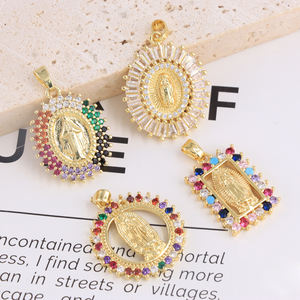 Collar <span class=keywords><strong>de</strong></span> oración <span class=keywords><strong>de</strong></span> la <span class=keywords><strong>Virgen</strong></span> María católica, amuleto <span class=keywords><strong>de</strong></span> Zirconia cúbica multicolor con diamante religioso, colgante <span class=keywords><strong>de</strong></span> Nuestra Señora <span class=keywords><strong>Guadalupe</strong></span> - Product Image 6