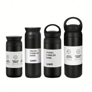 Vasos Térmicos Personalizados de Acero Inoxidable de 350 ml y 500 ml, Botella de Agua con Aislamiento al Vacío de Doble Pared y Recubrimiento de Goma - Product Image 2