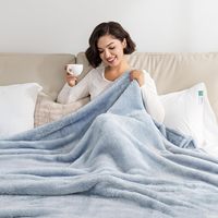 Klassische Extra-Flauschige Plüschdecke in Twin-Größe, Weiche Flauschige Langhaar-Decke für Couch, Sofa und Bett