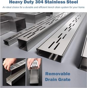 Maßgefertigte Lineare Edelstahl-Bodenentwässerungsrinne für den Außenbereich - Product Image 4