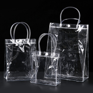 Sac fourre-tout à bière en PVC réutilisable et étanche avec logo personnalisable Sac cadeau de shopping transparent - Product Image 2