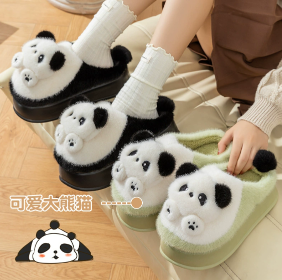 New Product Hot Selling Product Cute Slippers Panda Slippers Warm Keeping Panda Plush Slipper