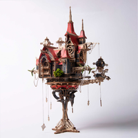 Blocs de construction en bois DIY modernes pour scènes miniatures, puzzle 3D en bois, Château des rêves céleste, jouets éducatifs pour enfants, cadeaux