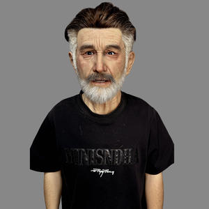 Masque de fantôme en silicone ultra-réaliste <span class=keywords><strong>pour</strong></span> homme âgé, personnalisé, <span class=keywords><strong>pour</strong></span> cosplay, déguisement, simulation, accessoire de <span class=keywords><strong>maquillage</strong></span> - Product Image 3