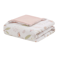 Jeté en coton mousseline 100%, doux, léger, respirant, gaze, couverture pour poussette, couverture en mousseline, édredon