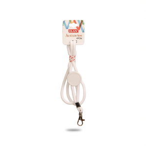 Accessori ILAN Cordino da 47 cm con clip per telefono e bottiglia, bianco - Product Image 2