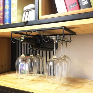 Chaude de Support de <span class=keywords><strong>Verre</strong></span> À Vin <span class=keywords><strong>Sous</strong></span> Le Meuble Suspendu <span class=keywords><strong>Maison</strong></span> Organisateur de Rangement De Cuisine À Manger Accessoires De Vin Casier À Vin - Product Image 4