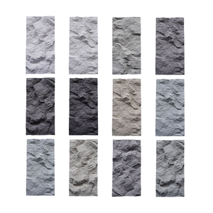 Panneau mural en pierre PU pour l'extérieur 3D Revêtement mural en polyuréthane Faux pierre artificielle Bloc de panneaux de roche pour la décoration - Product Image 3