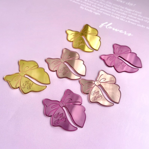 Bow acrylique décoration de gâteau gâteau topper je t'aime <span class=keywords><strong>maman</strong></span>/<span class=keywords><strong>joyeux</strong></span> <span class=keywords><strong>anniversaire</strong></span> coloré cupcakes cake topper - Product Image 5